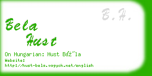 bela hust business card